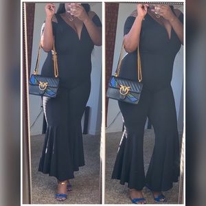 Plus size Cold Shoulder Jump Suit